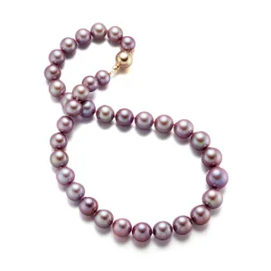 10-14mm Purple Pearl Necklace