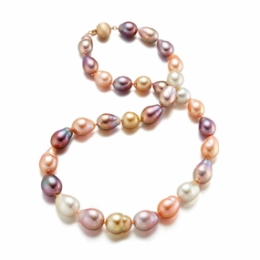 10-13.8mm Multi-Color Pastel South Sea Pearl Necklace