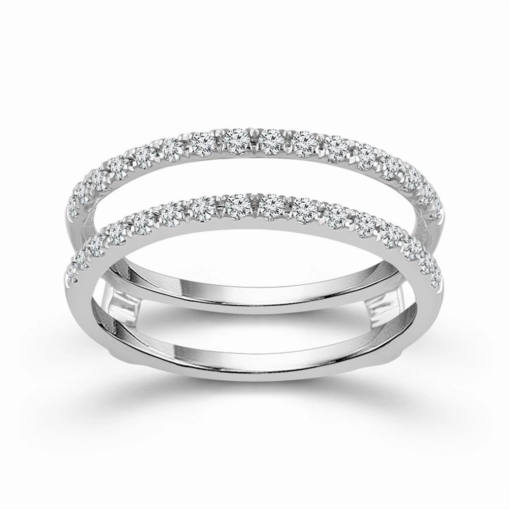 10K White Gold Diamond Enhancer Ring