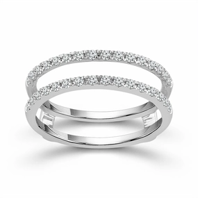 10K White Gold Diamond Enhancer Ring