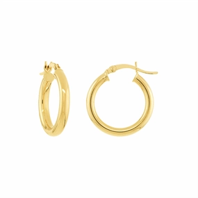10K Yellow Gold 20mm Hoop Earrings