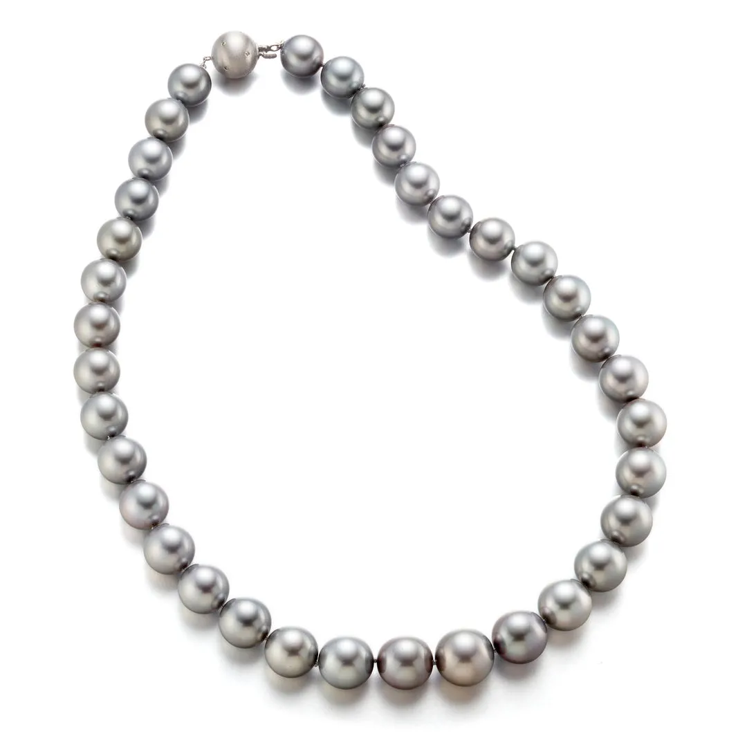 11-13.9mm Silver Tahitian Pearl Necklace