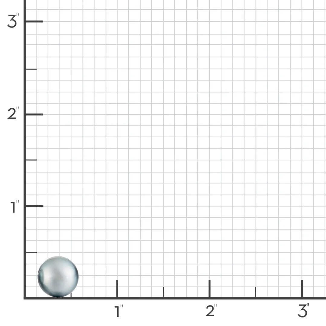 11.7mm Silver Gray Tahitian Pearl Earrings