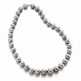 11-13.9mm Silver Tahitian Pearl Necklace
