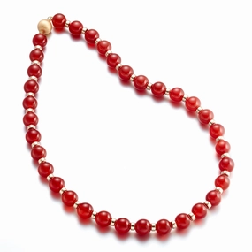 12mm Carnelian Necklace