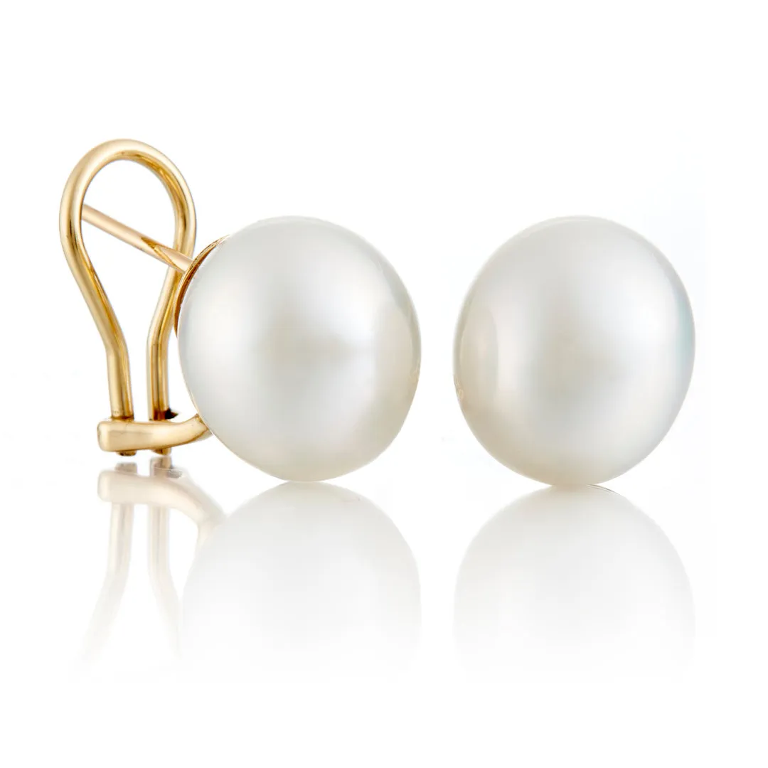 13mm White South Sea Pearl Earrings