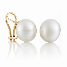 13mm White South Sea Pearl Earrings