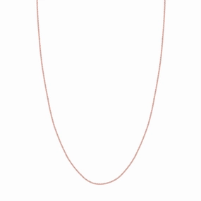 14K Rose Gold 20 Inches Round Wheat Chain