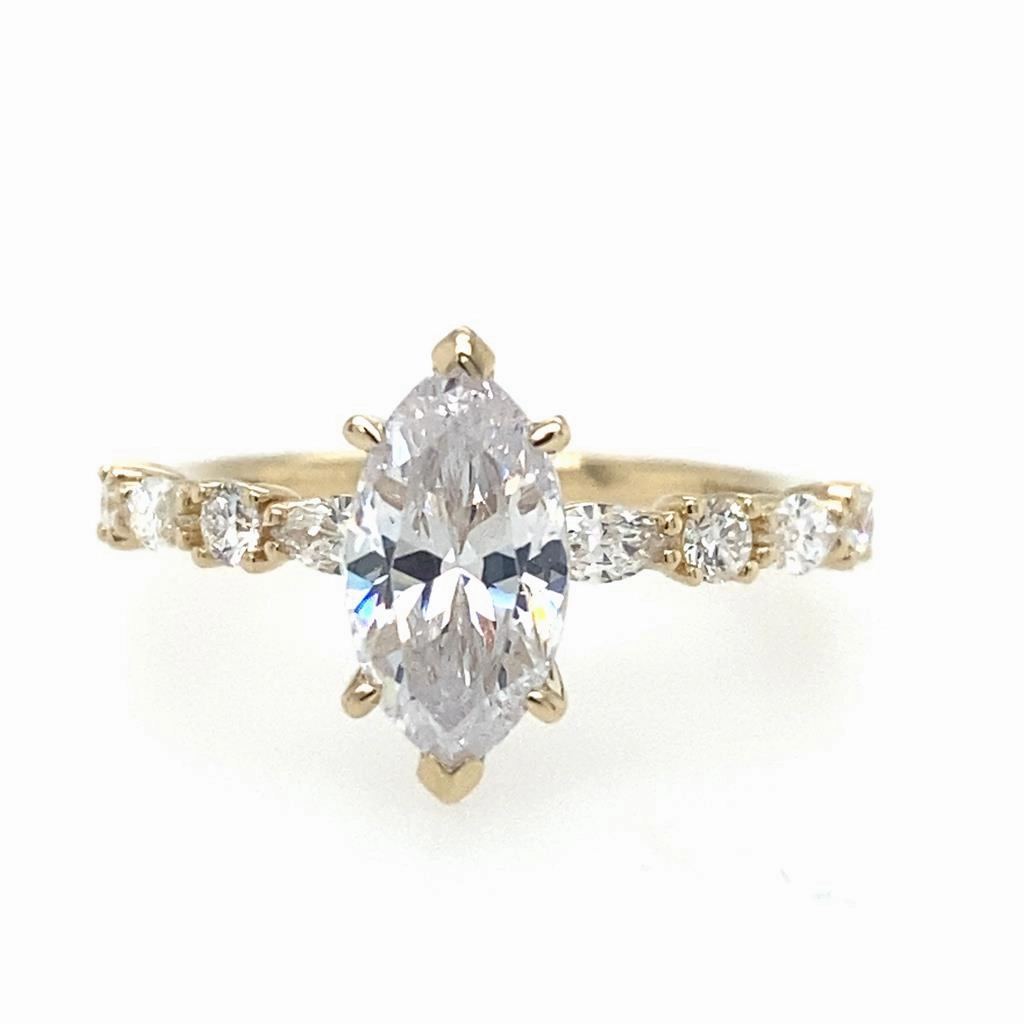 14K Rose Gold 'Juliet' Classic Marquise Diamond Engagement Ring
