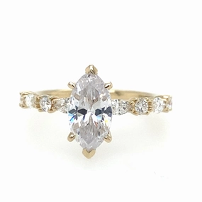 14K Rose Gold 'Juliet' Classic Marquise Diamond Engagement Ring