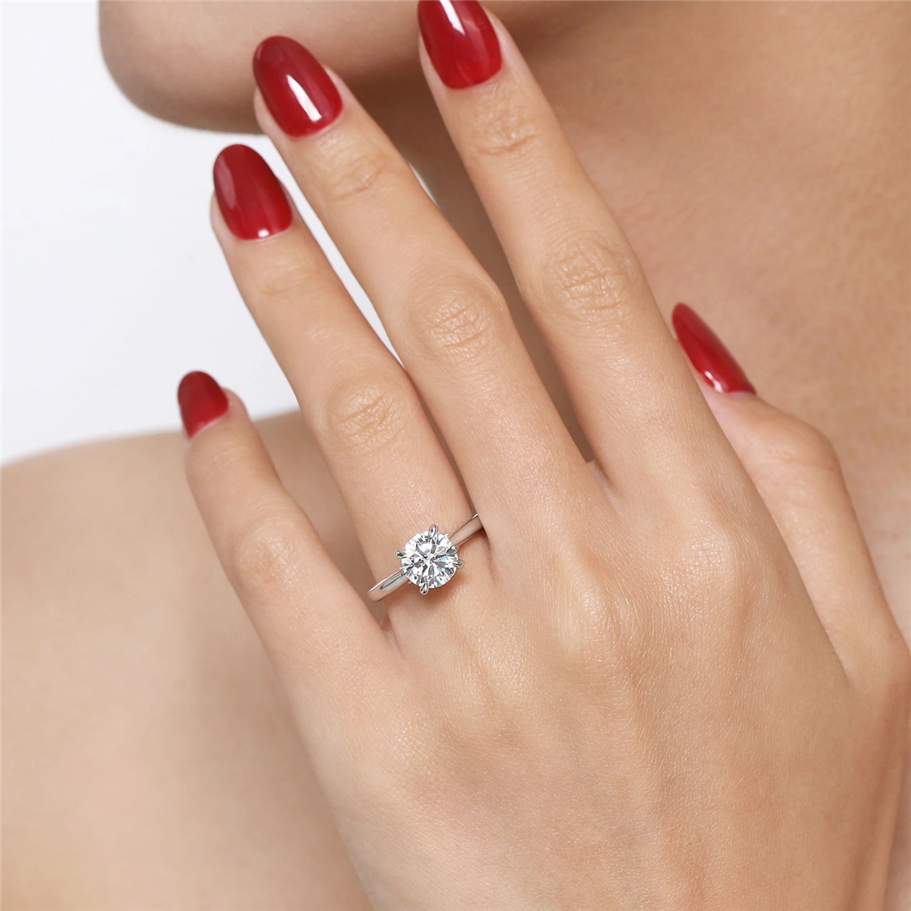 14K White And Rose Gold 'Nelia' Solitaire Ring