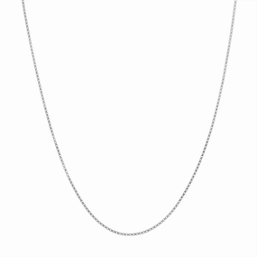 14K White Gold 16 Inches Box Chain