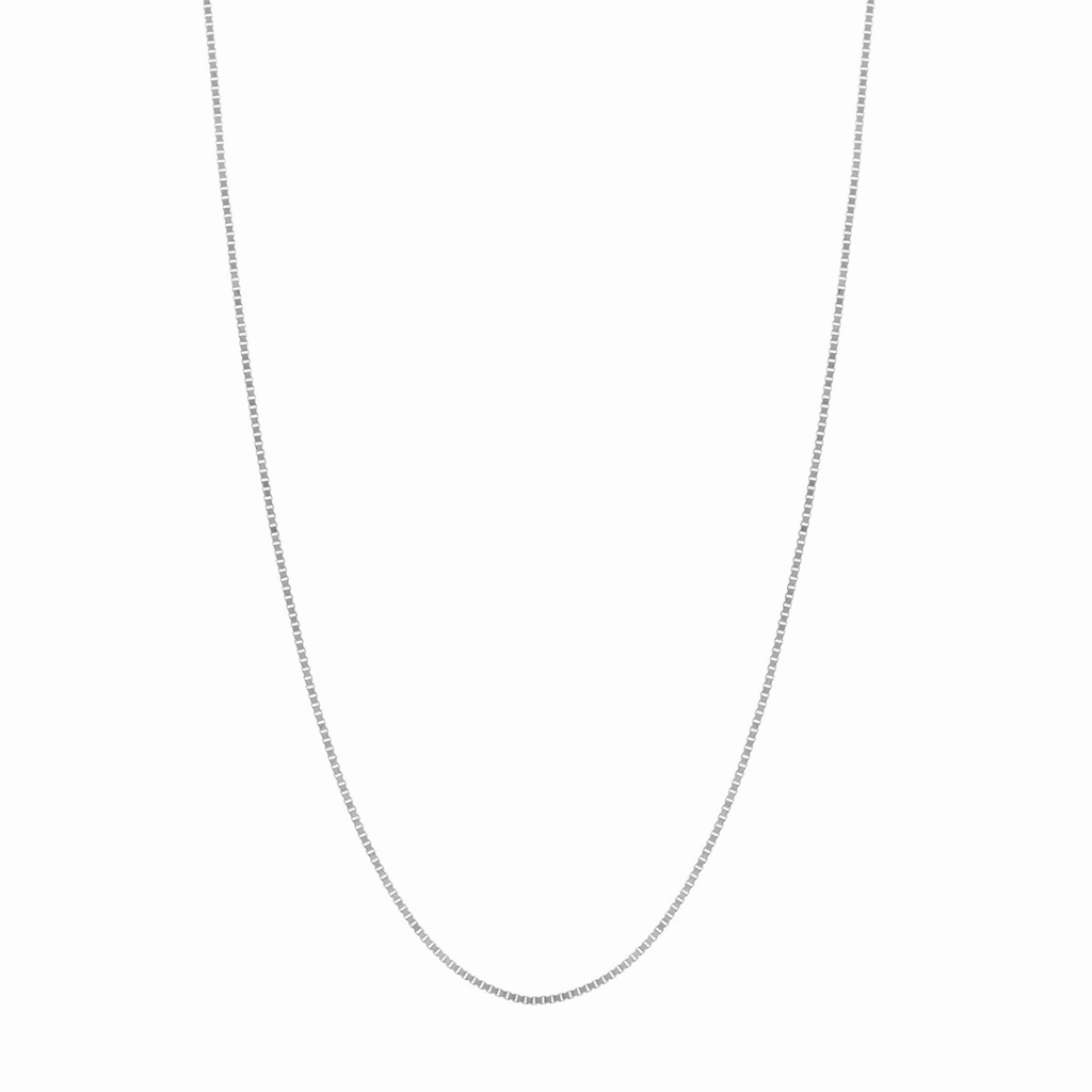 14K White Gold 16 Inches Box Chain
