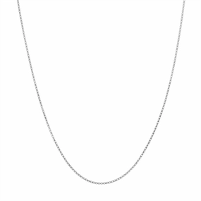 14K White Gold 16 Inches Box Chain