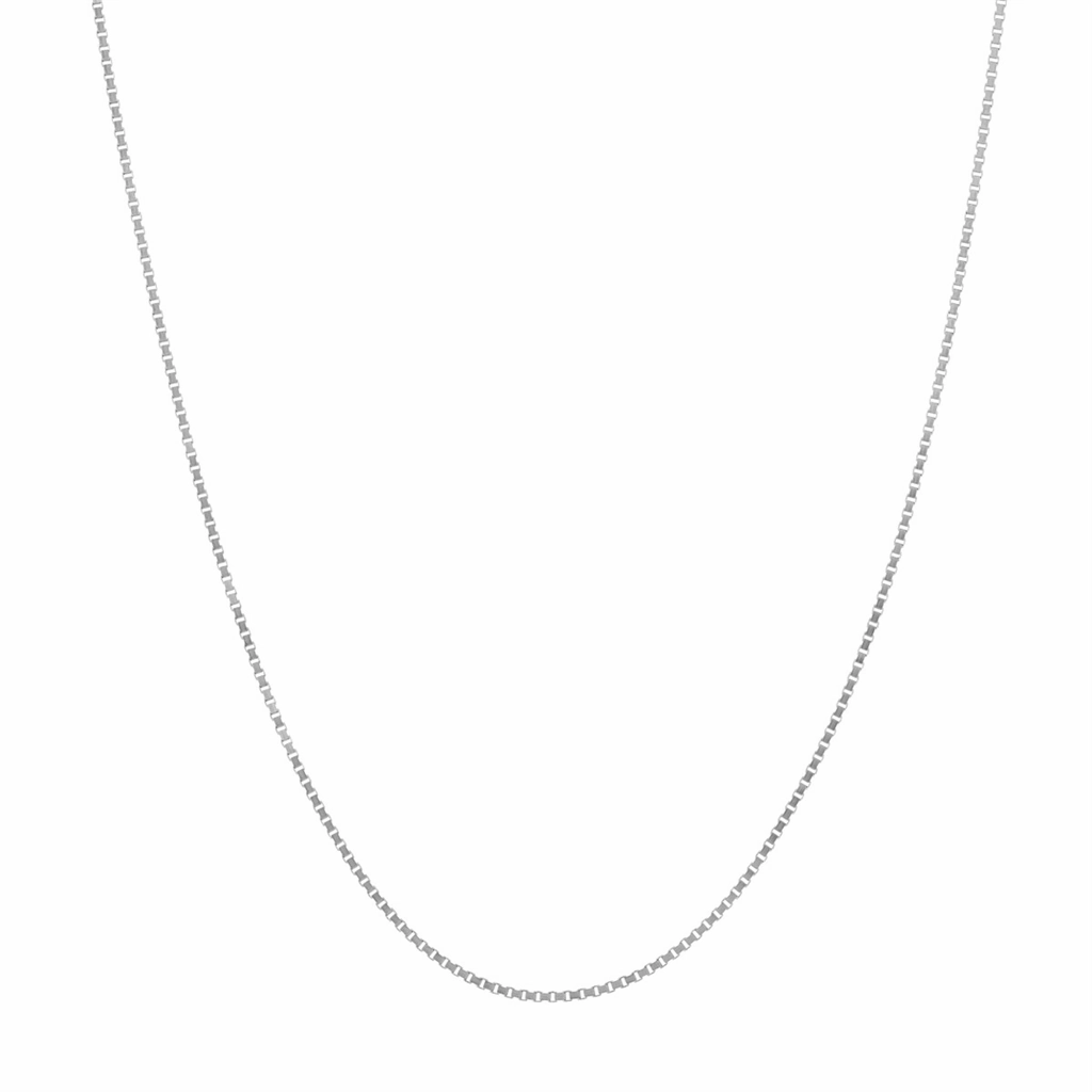 14K White Gold 16 Inches Box Chain