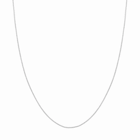 14K White Gold 16 Inches Diamond Cut Cable Chain