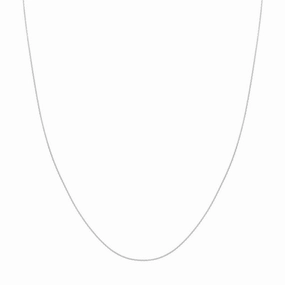 14K White Gold 16 Inches Diamond Cut Cable Chain