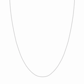14K White Gold 16 Inches Round Wheat Chain