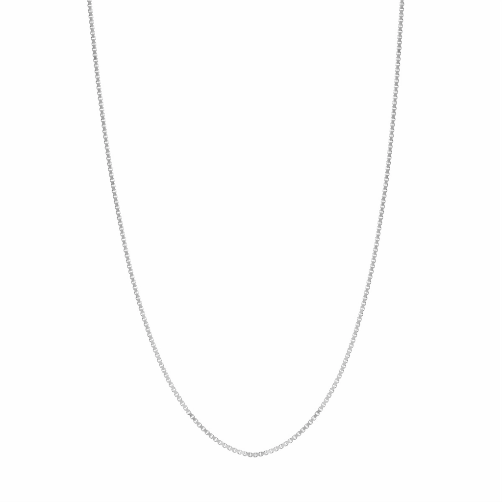 14K White Gold 18 Inches Box Chain