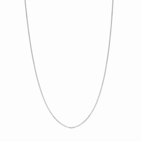 14K White Gold 18 Inches Box Chain