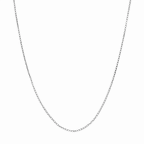 14K White Gold 18 Inches Box Chain