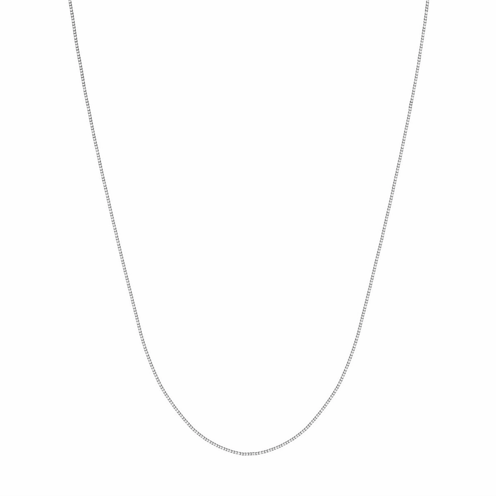 14K White Gold 18 Inches Box Chain