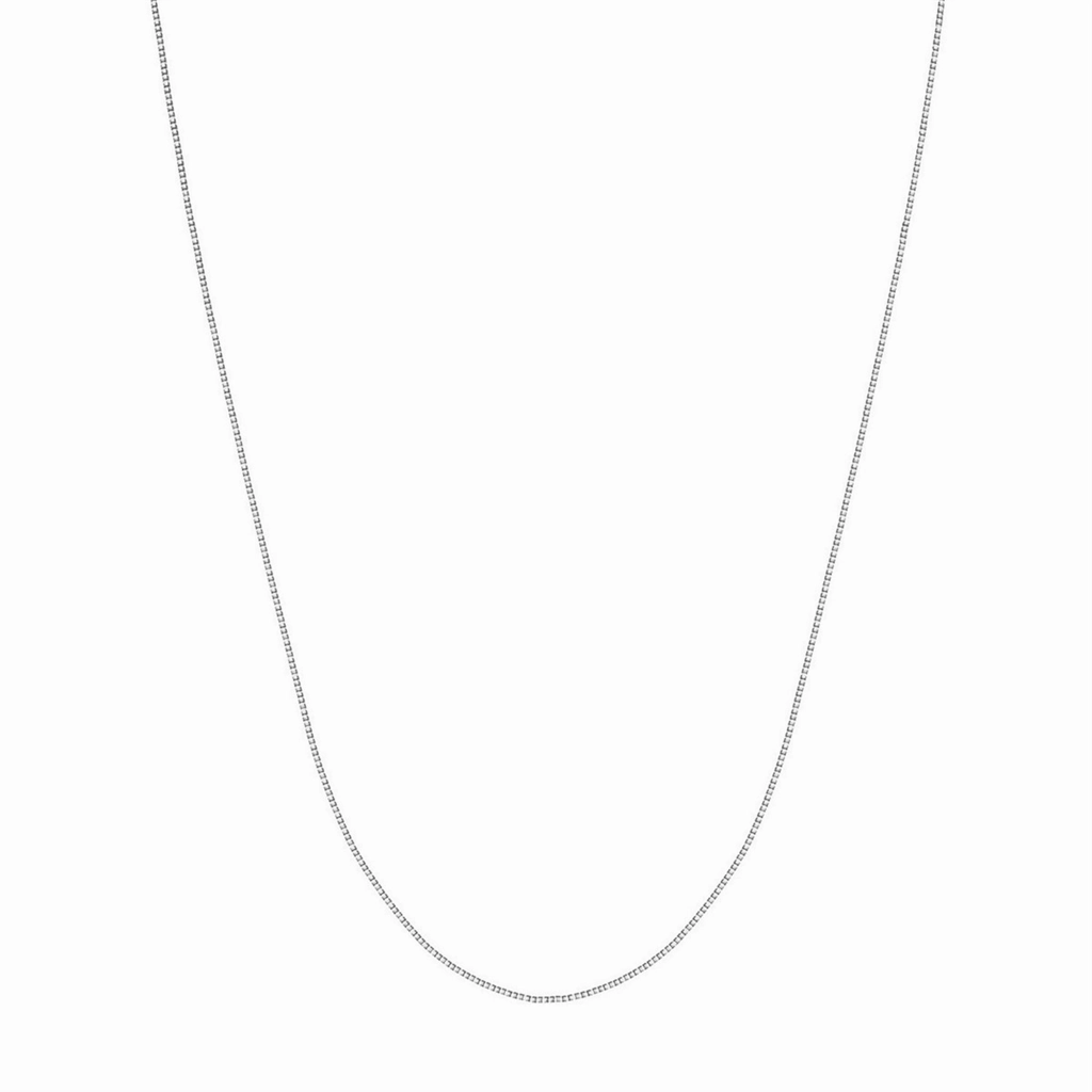 14K White Gold 18 Inches Box Chain