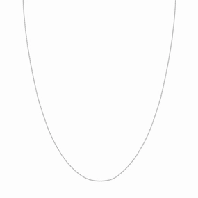 14K White Gold 18 Inches Round Wheat Chain