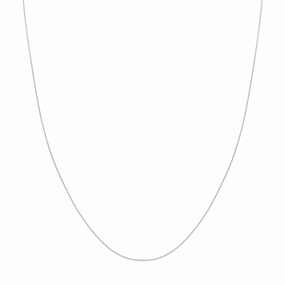 14K White Gold 20 Inches Diamond Cut Cable Chain