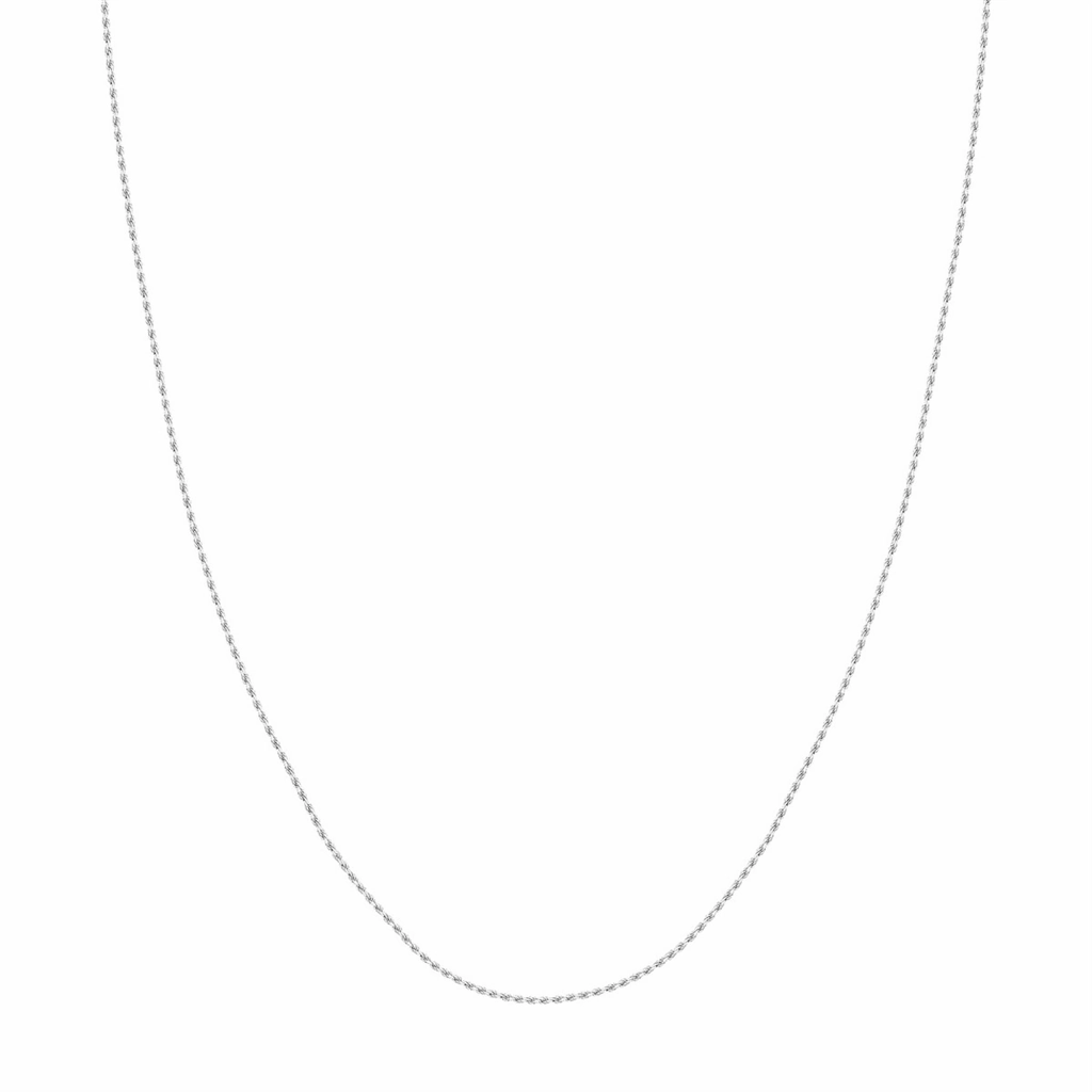 14K White Gold 20 Inches Rope Chain