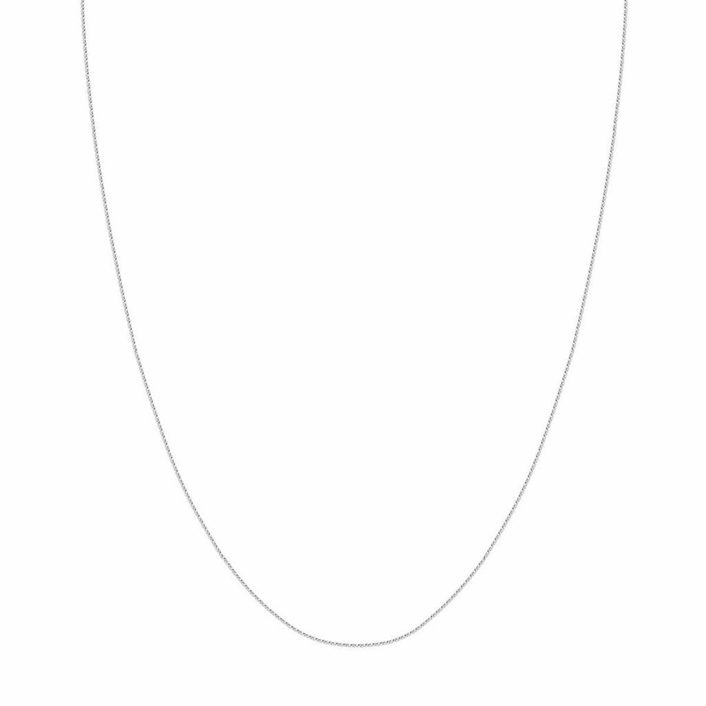 14K White Gold 20 Inches Round Wheat Chain