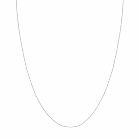 14K White Gold 20 Inches Round Wheat Chain