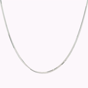14K White Gold 20 Inches Singapore Foxtail Chain
