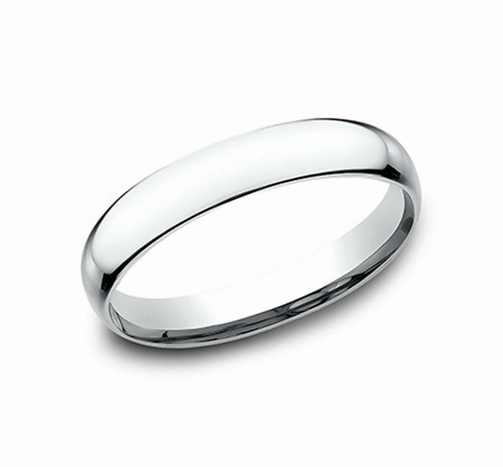 14K White Gold 3mm Super Light Comfort Fit Wedding Band