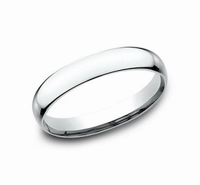 14K White Gold 3mm Super Light Comfort Fit Wedding Band