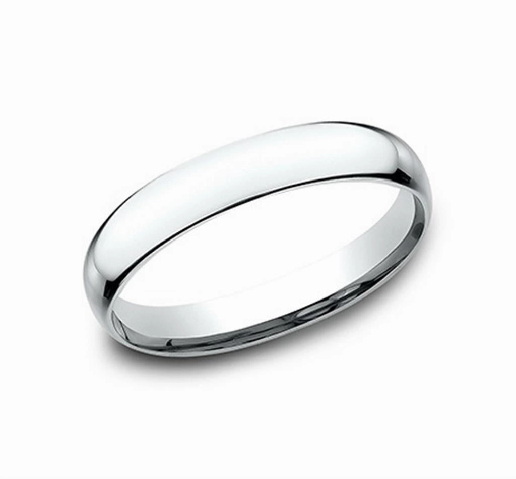 14K White Gold 3mm Super Light Comfort Fit Wedding Band