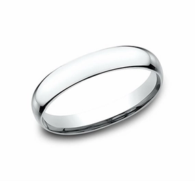 14K White Gold 3mm Super Light Comfort Fit Wedding Band