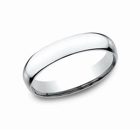 14K White Gold 4mm Comfort Fit Wedding Band