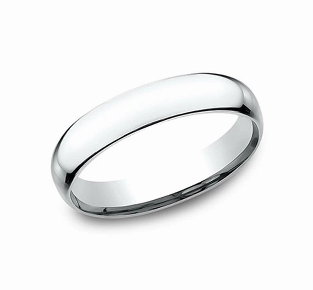 14K White Gold 4mm Comfort Fit Wedding Band