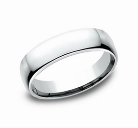 14K White Gold 5mm Super Light Comfort Fit Wedding Band