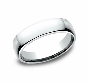 14K White Gold 5mm Super Light Comfort Fit Wedding Band