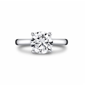14K White Gold 'Ame' Solitaire Engagement Ring