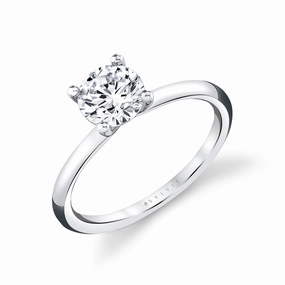 14K White Gold 'Amelia' Solitaire Engagement Ring