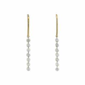 14K White Gold 'Naked Diamonds' Dangle Natural Diamonds Earrings