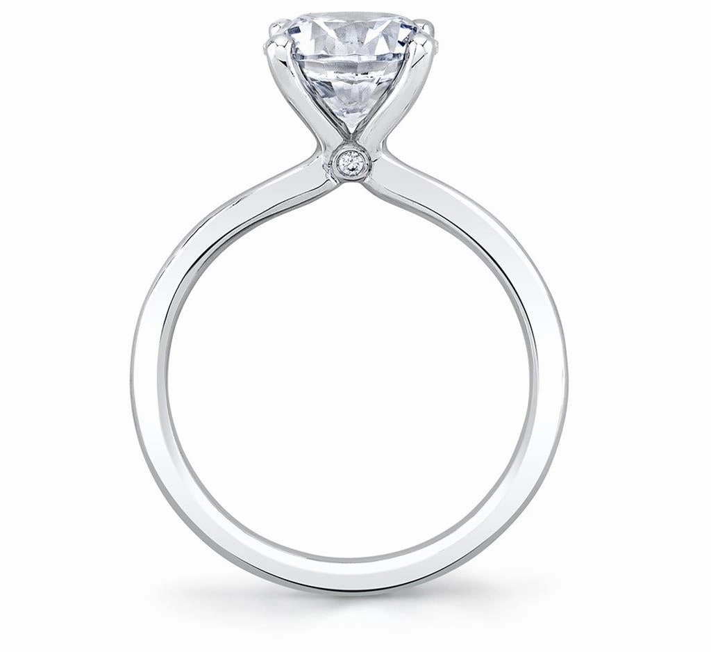 14K White Gold 'Sutton' Peek-A-Boo Solitaire Diamond Engagement Ring