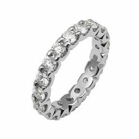 14K White Gold Diamond Eternity Band
