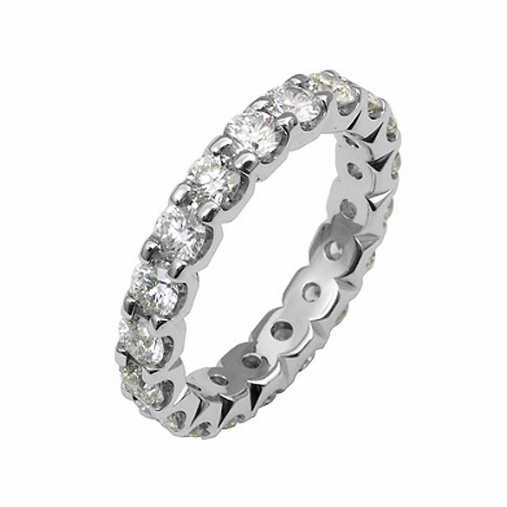 14K White Gold Eternity Diamond Band