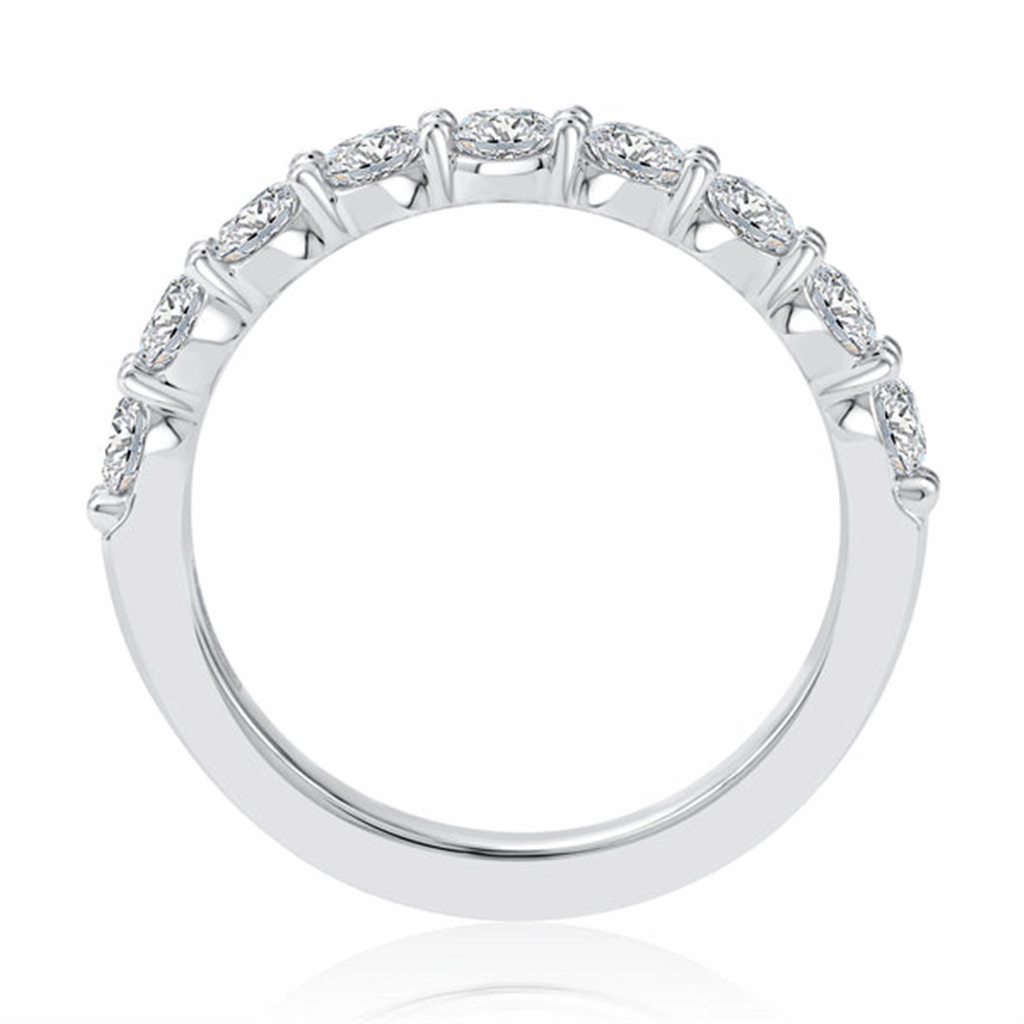 14K White Gold Half Anniversary Diamond Band