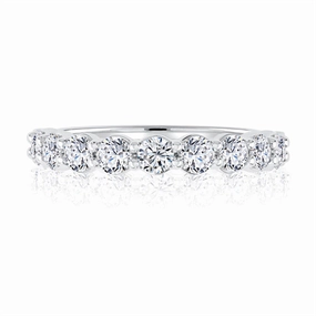 14K White Gold Half Anniversary Diamond Band
