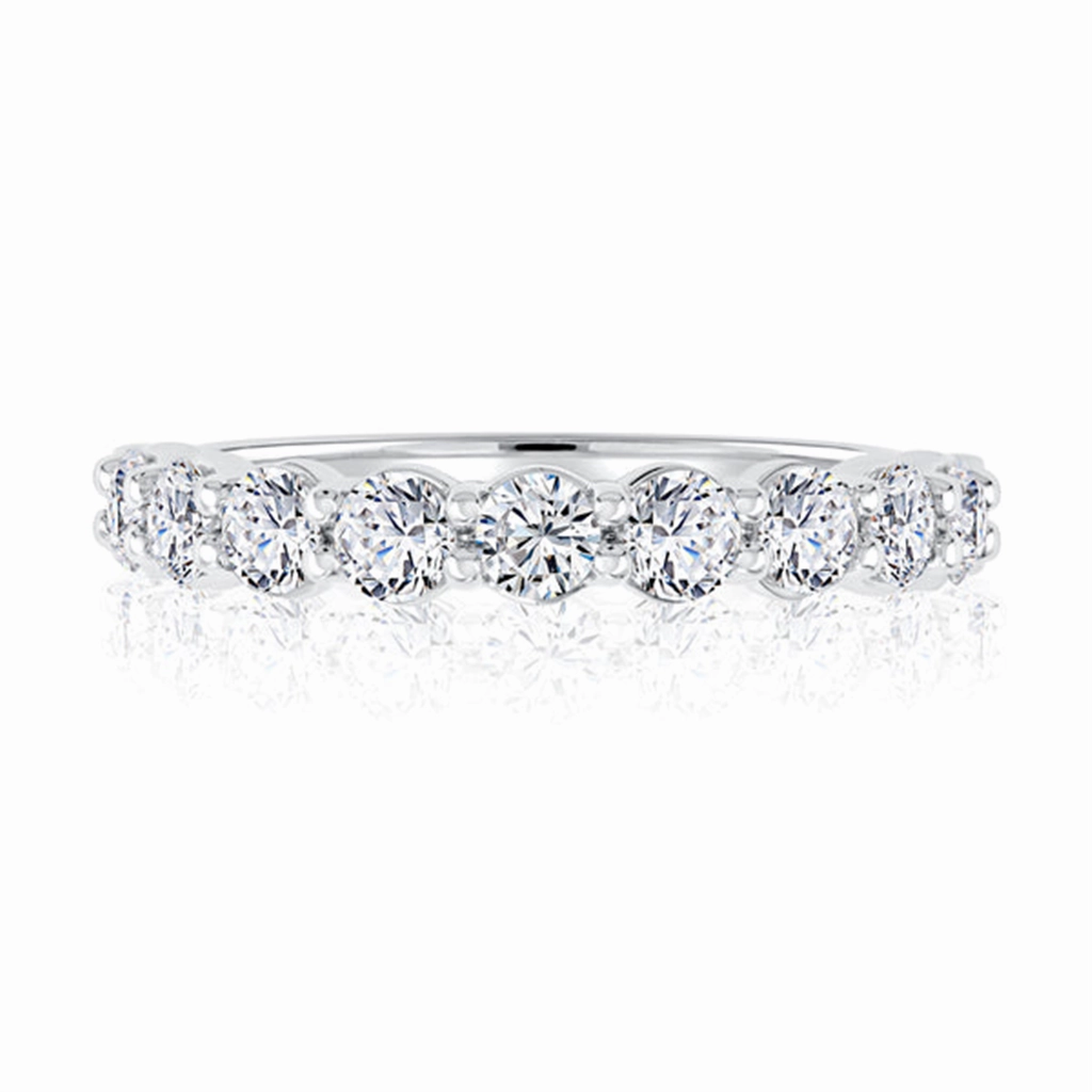 14K White Gold Half Anniversary Diamond Band